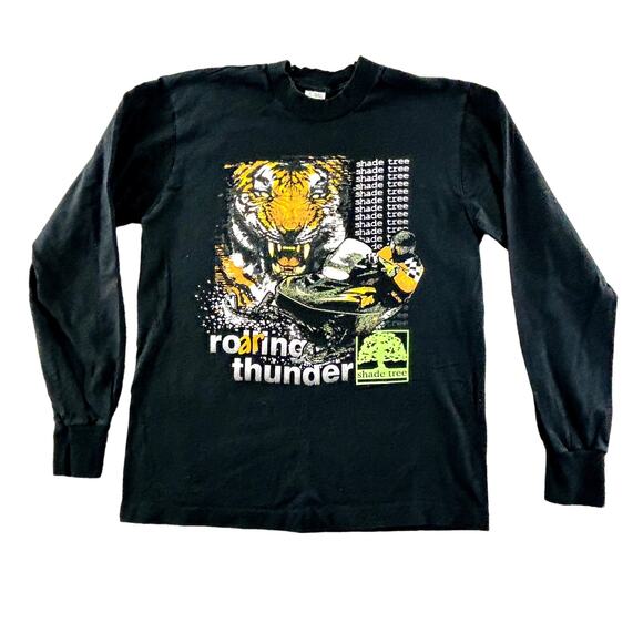 Vtg‎ Mens M Shade Tree PowerSports Tiger Rolling Thunder Snowmobile Long Sleeve - Picture 1 of 7